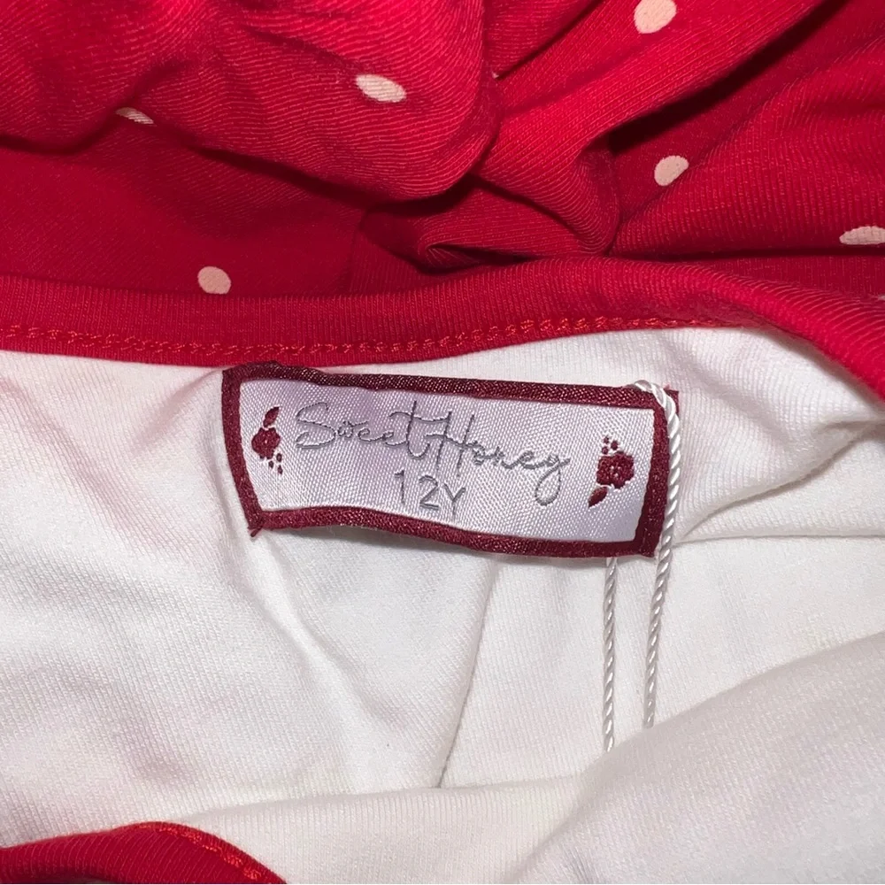 Sweethoney Polka Dot Red and White Kids Dress